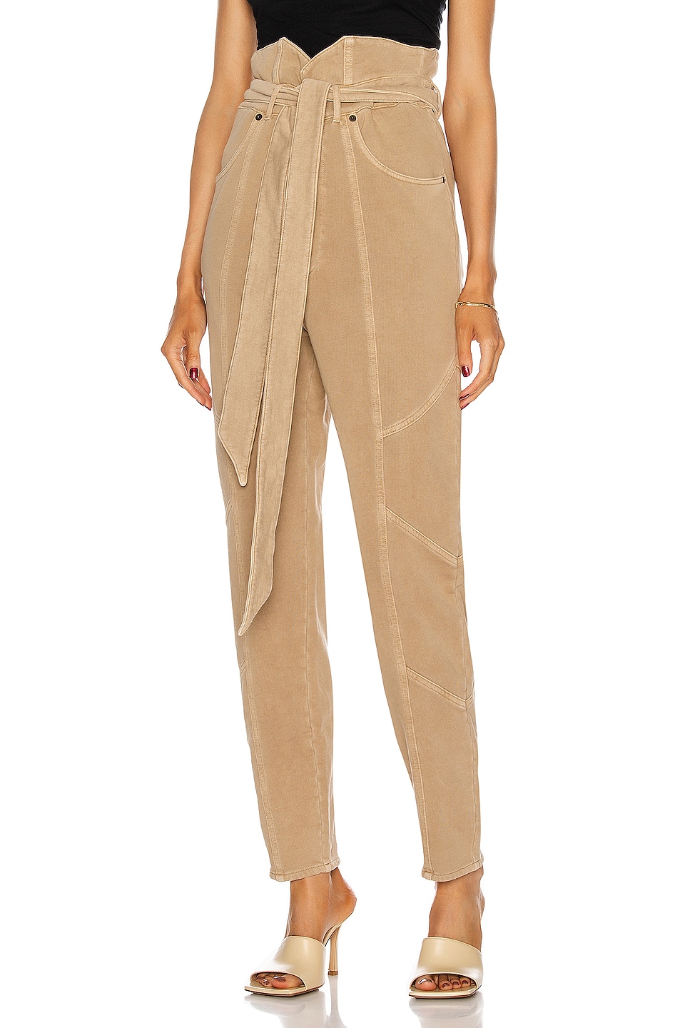 Image 1 of retrofete Washed Terry Pant in Beige
