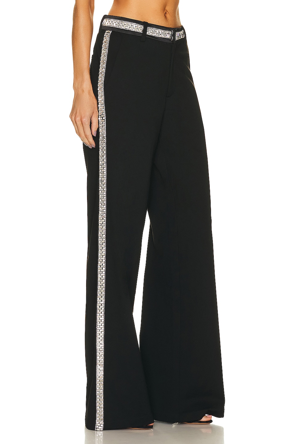 retrofete Jessa Pant in Black & Silver | FWRD