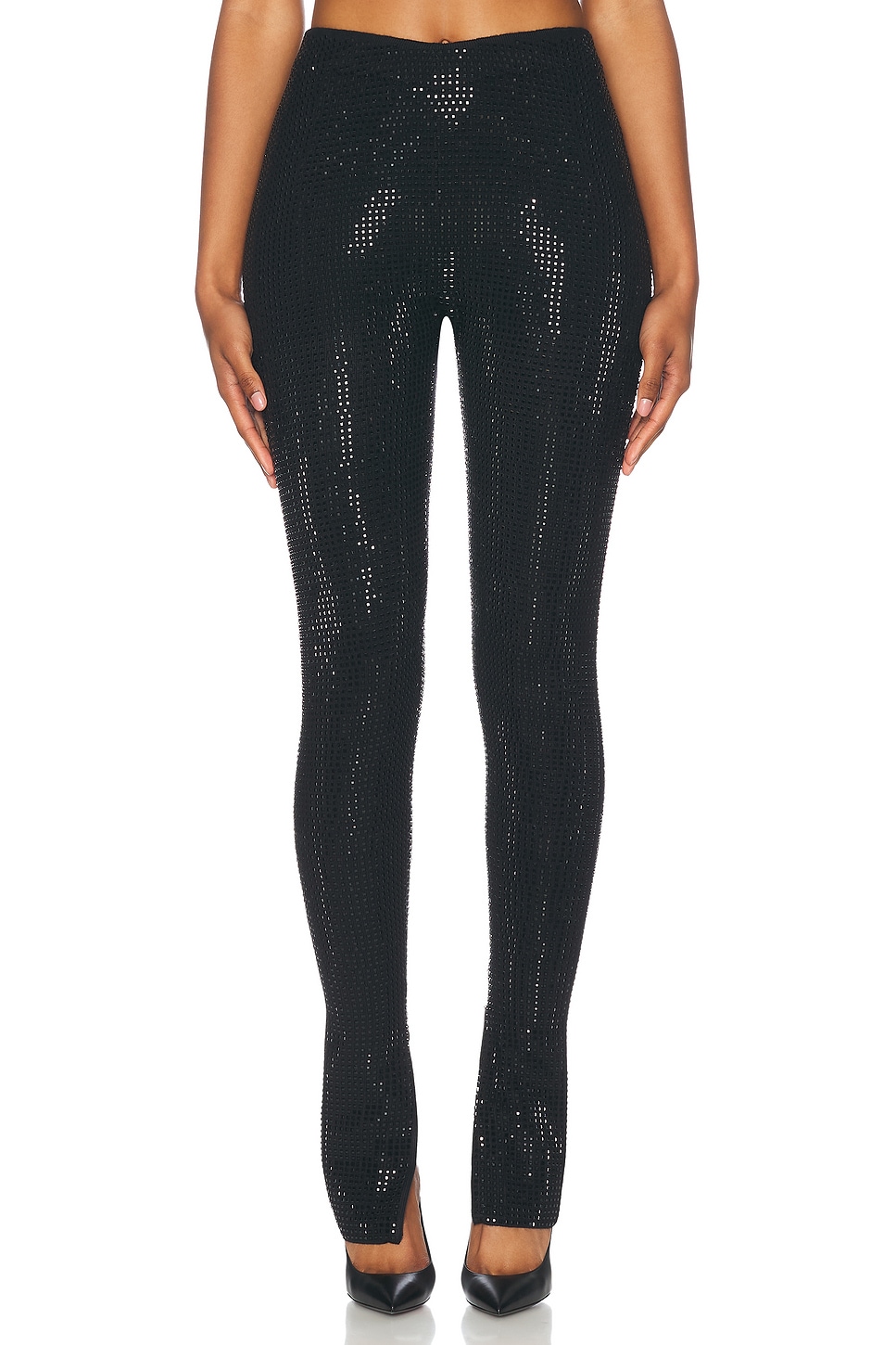 Image 1 of retrofete Cocoa Embellished Knit Pant in Black