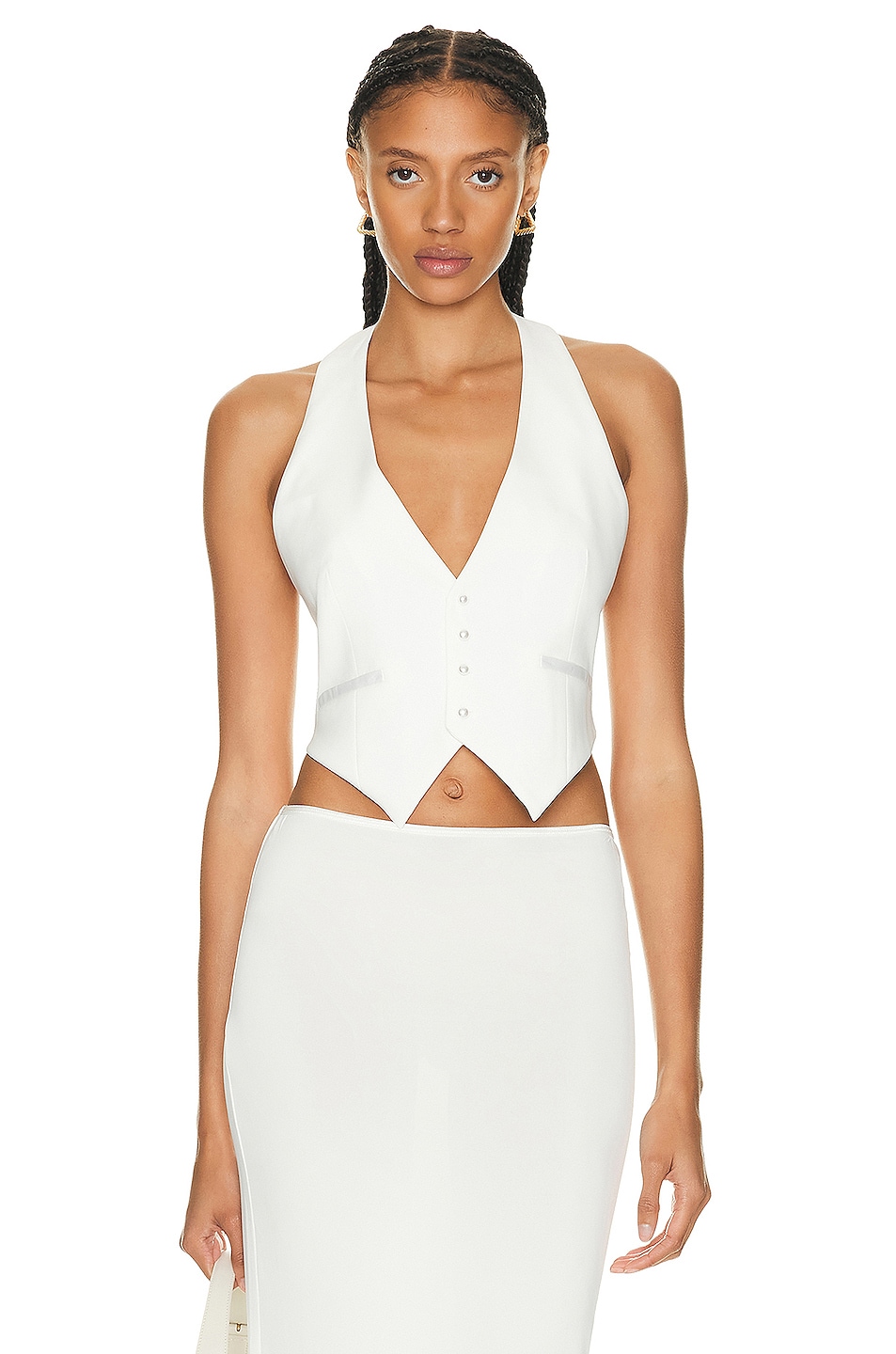 Image 1 of retrofete Florence Vest in White