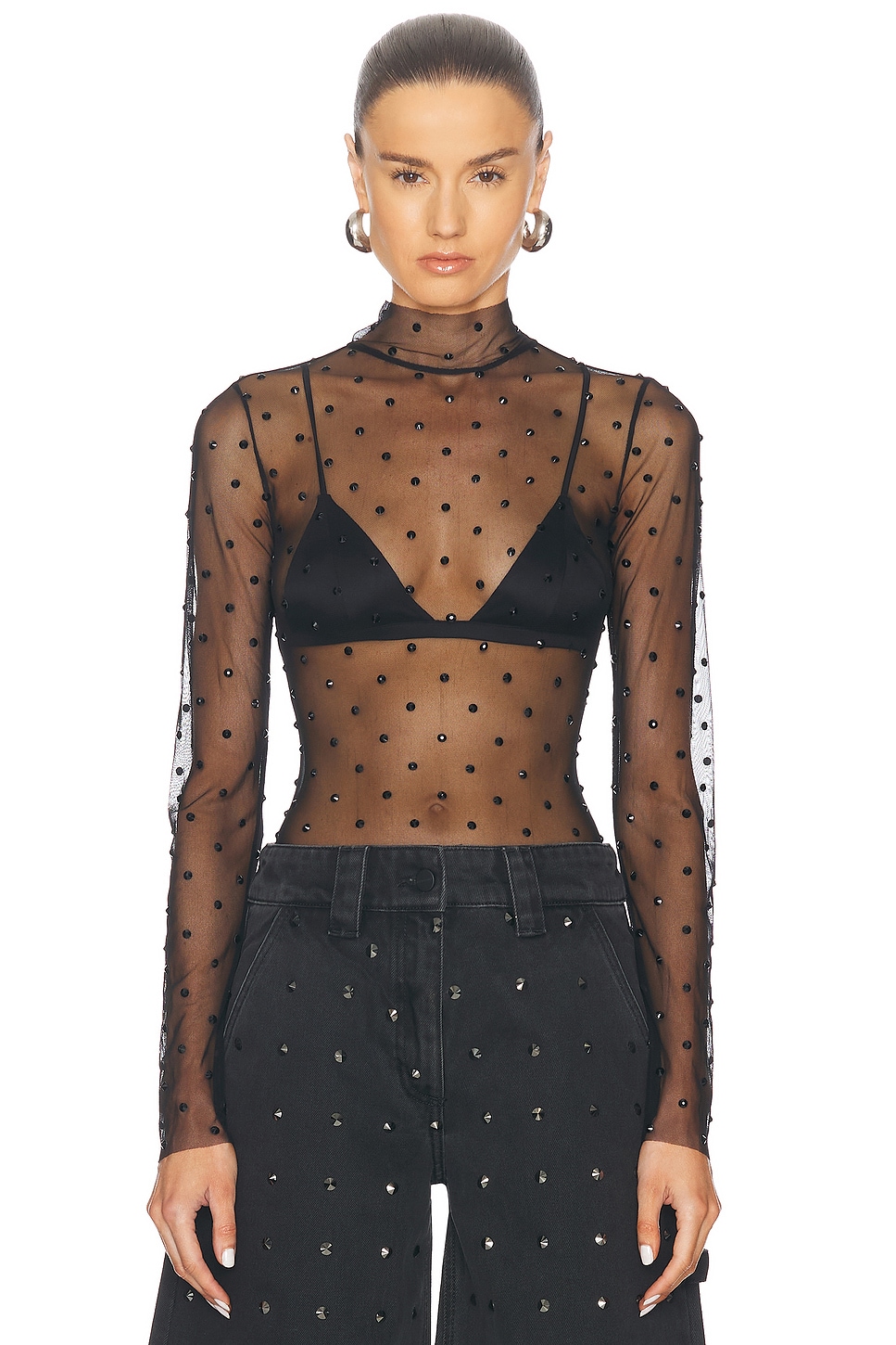 Lilith Mesh Top in Black