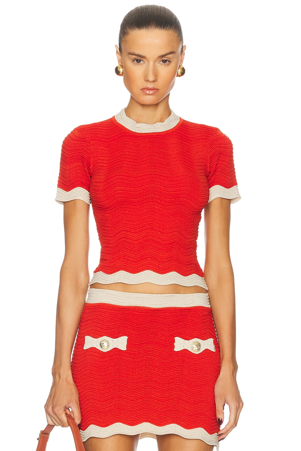 Iyla Knit Top in Red