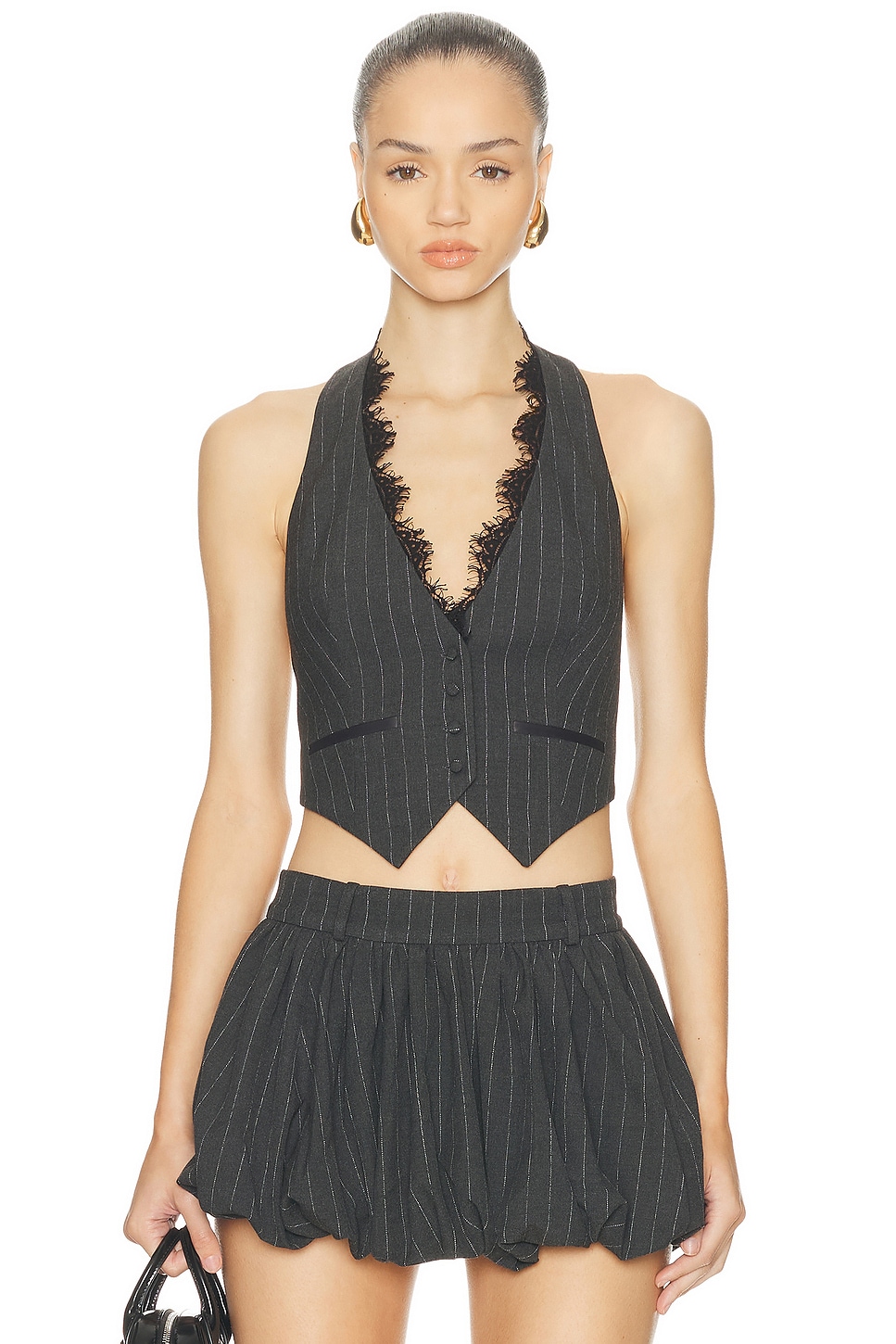 Retroféte Arletha Vest In Gray