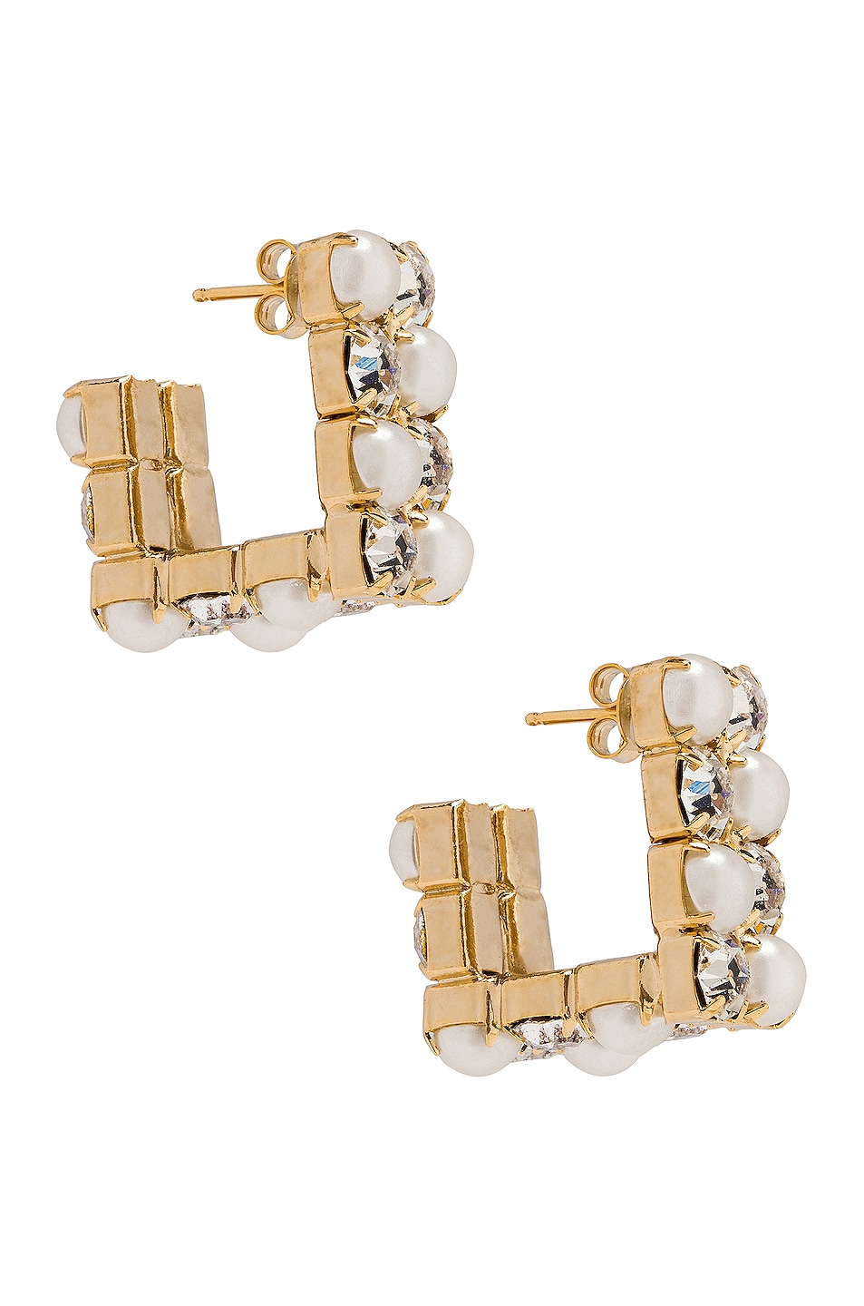 Image 1 of Rosantica Polka Earrings in Gold & Crystals