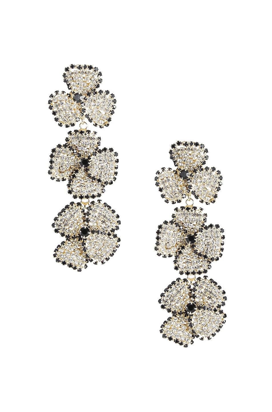 Image 1 of Rosantica Spiga 50 Drop Earrings in Black & White