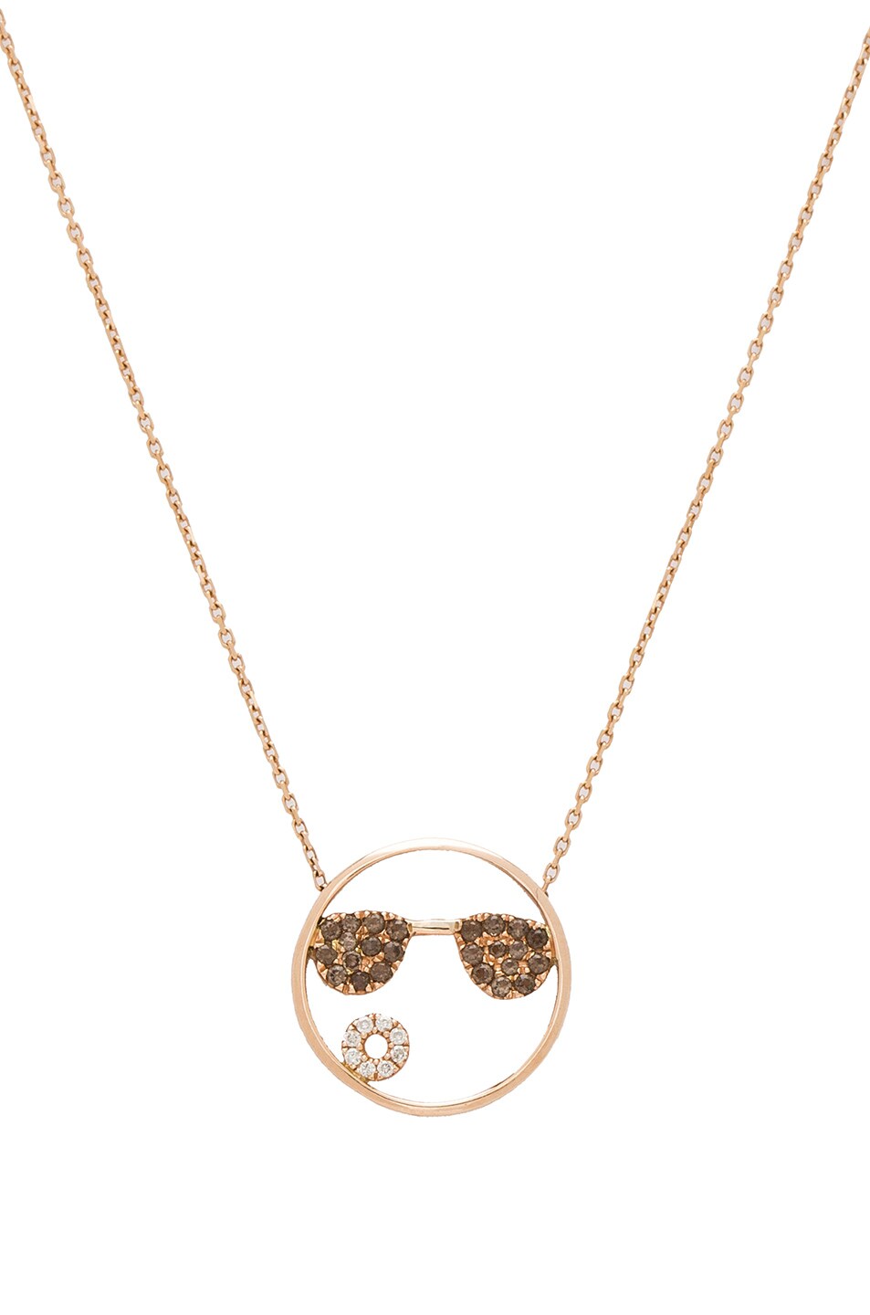 Image 1 of Ruifier 9 Karat Shades Necklace in Rose Gold