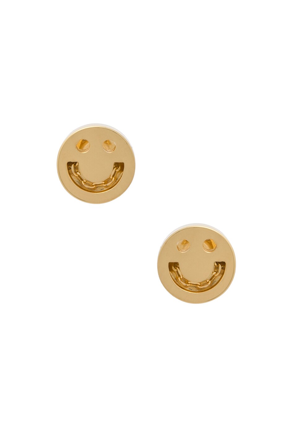 Image 1 of Ruifier Happy Stud Earrings in 18k Yellow Gold Vermeil