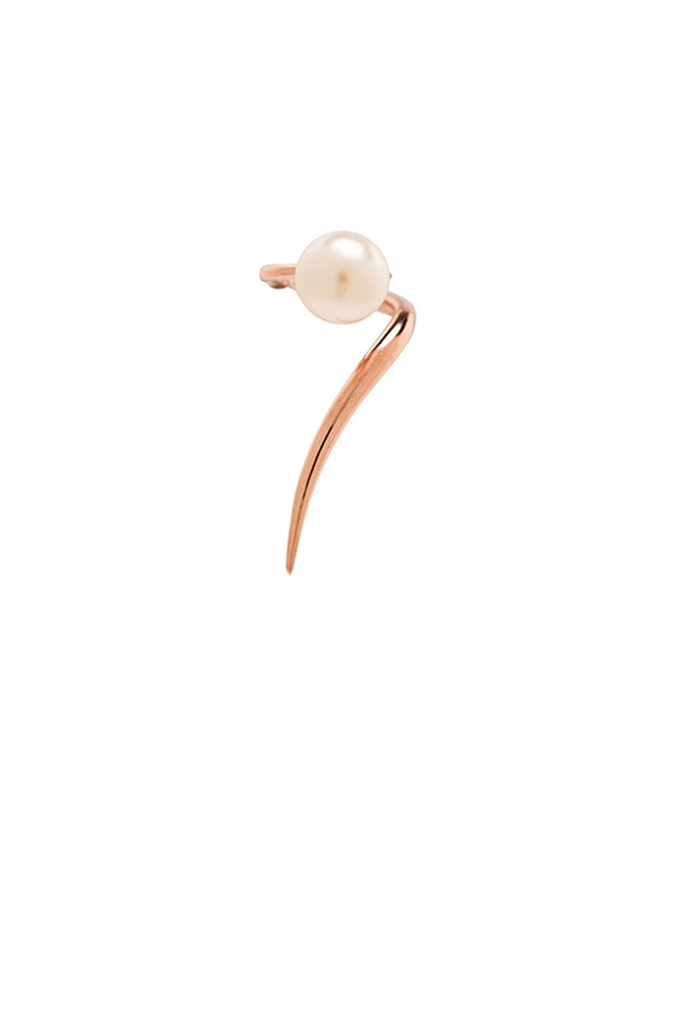 Image 1 of Ryan Storer Wrap Ring with Pearl in Cream Rose & Rose Gold