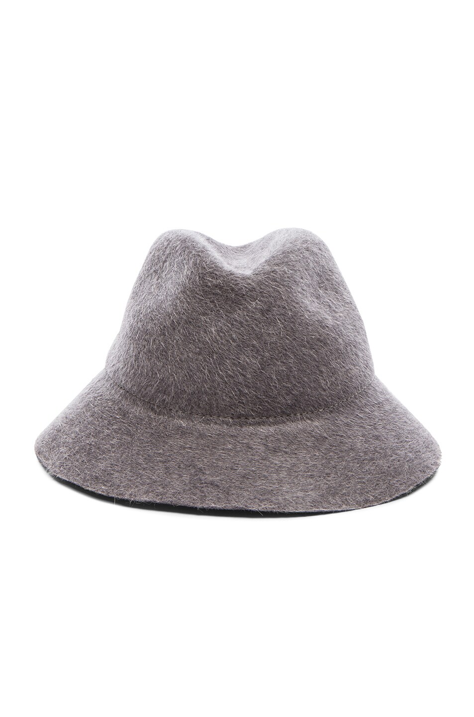 Image 1 of Ryan Roche Fur Felt Hat in Heather Grey