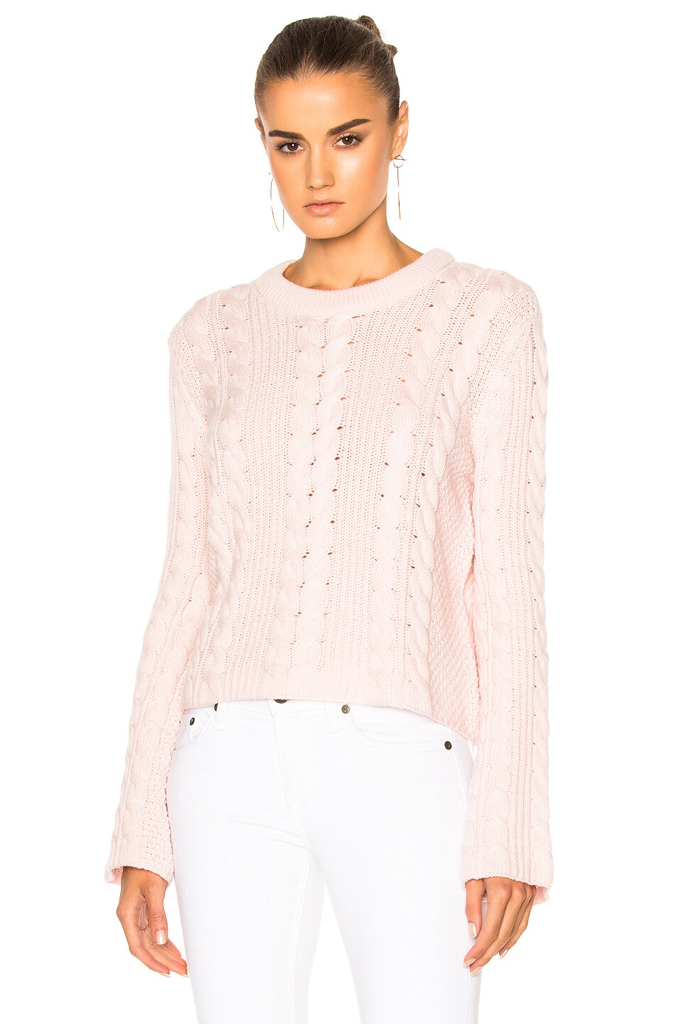 Image 1 of Ryan Roche for FWRD Knit Sweater in Champagne Pink