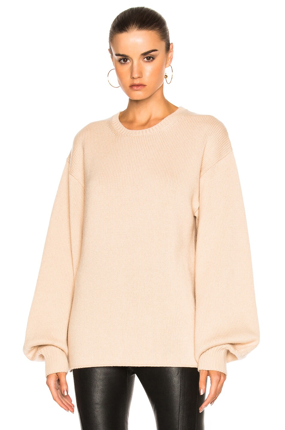 Image 1 of Ryan Roche Big Long Sleeve Sweater in Bare
