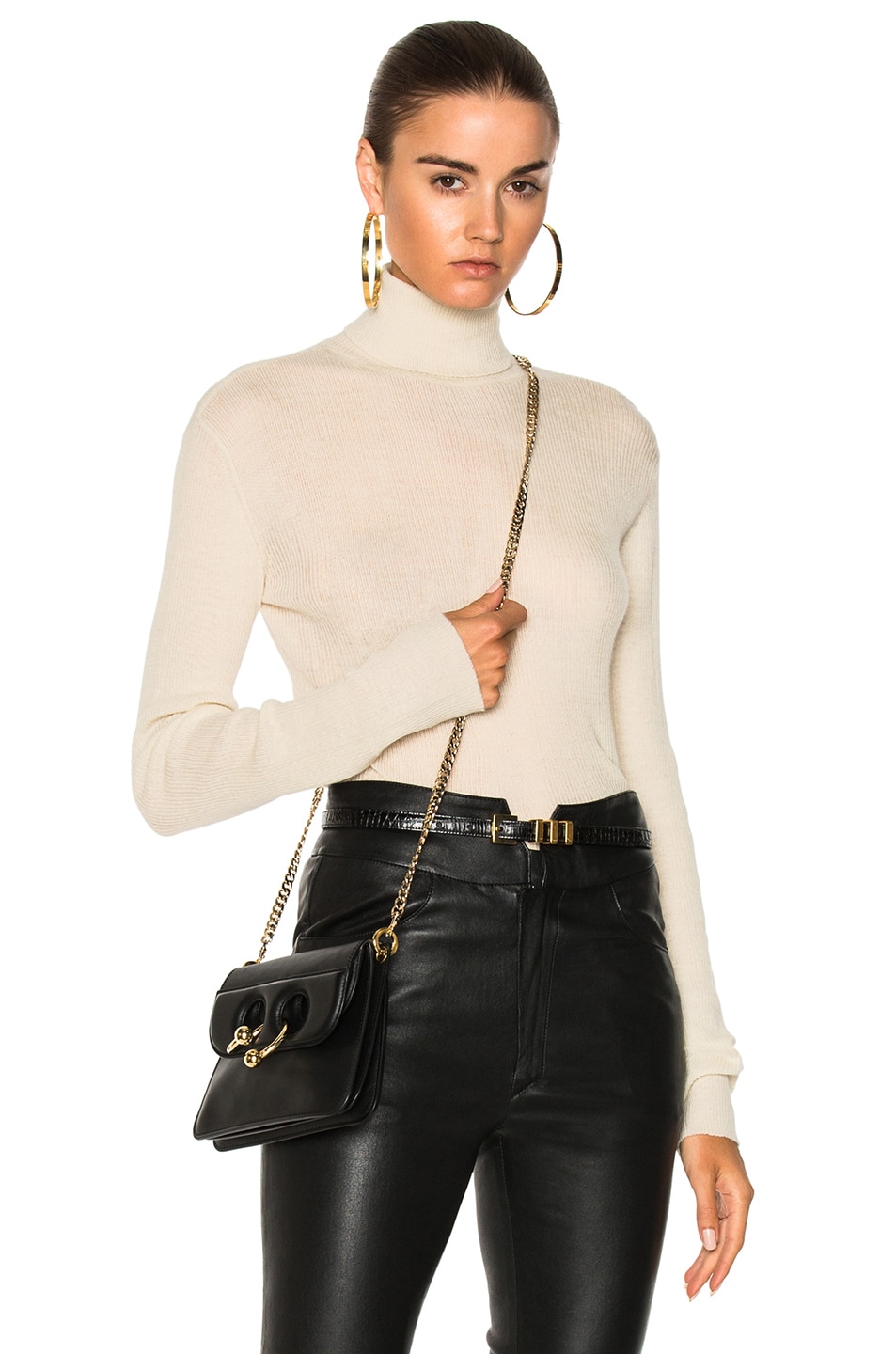 Image 1 of Ryan Roche Turtleneck Basic Sweater in Ivory