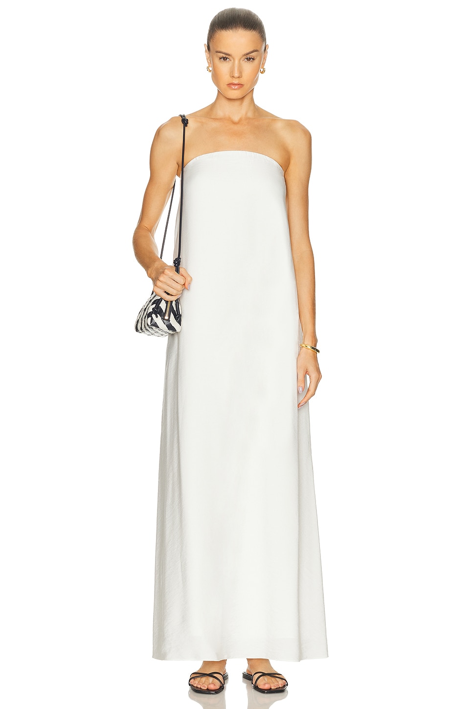 Arden Strapless Maxi Dress in White