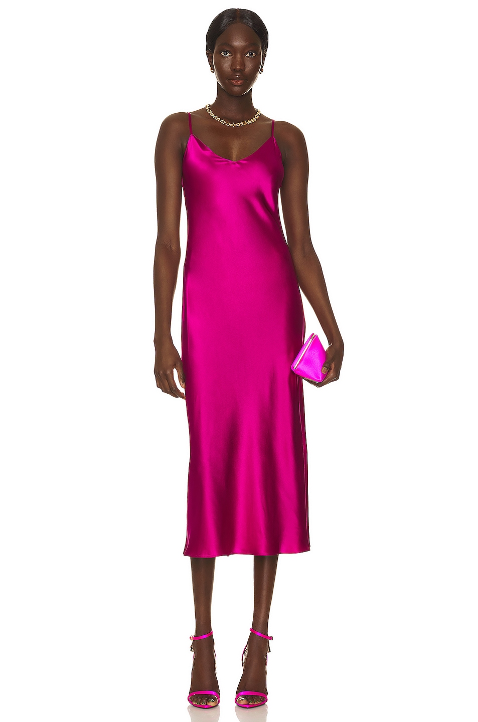 Image 1 of SABLYN Taylor Slip Dress in Raspberry