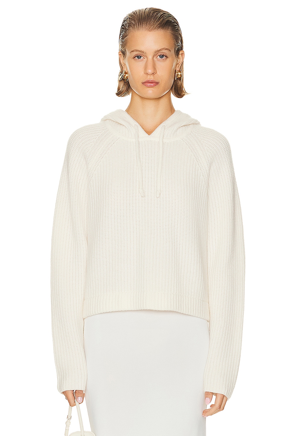 Image 1 of SABLYN Stetson Cashmere Hoodie in Gardenia