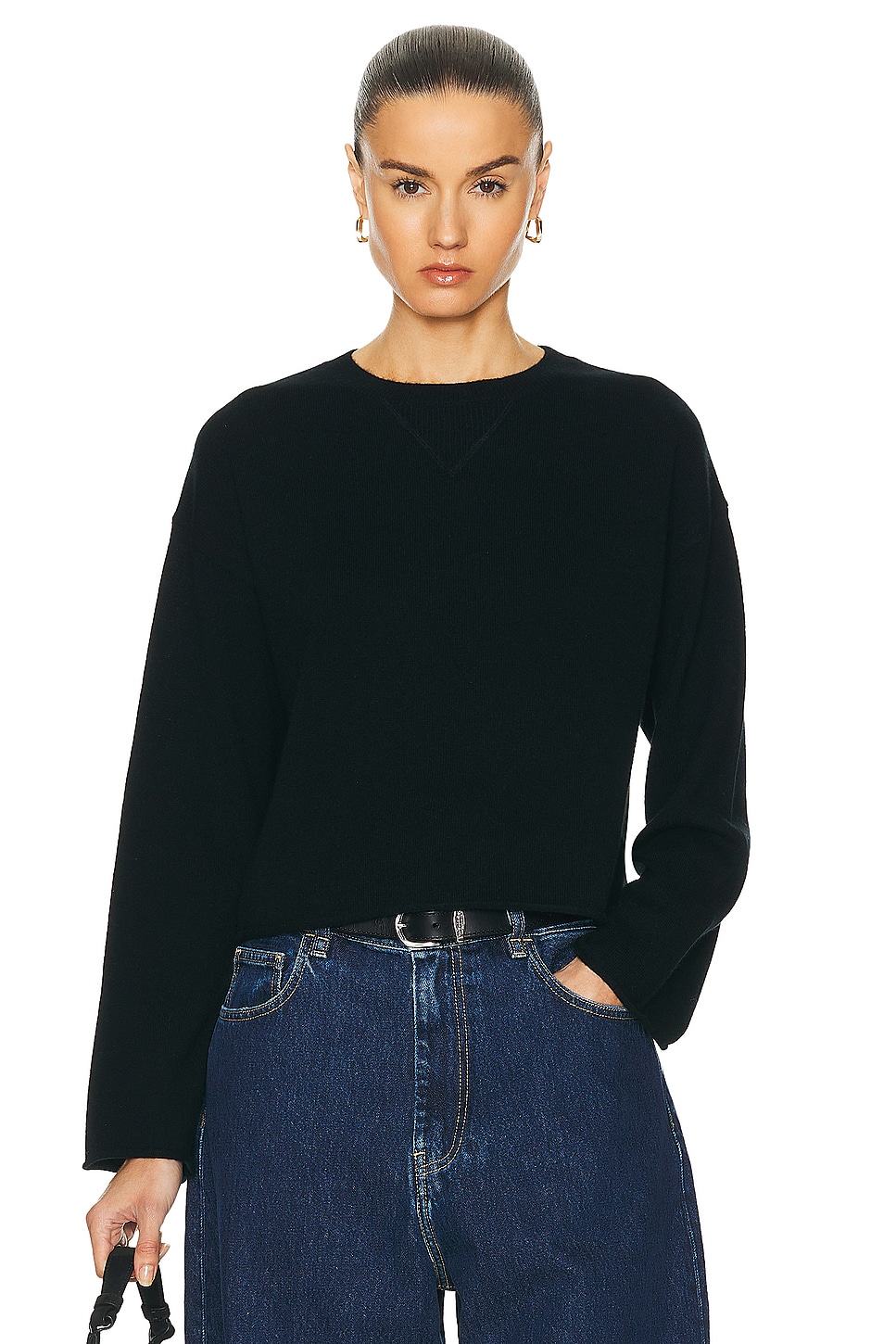 Image 1 of SABLYN Maureen Cashmere Sweater in Black