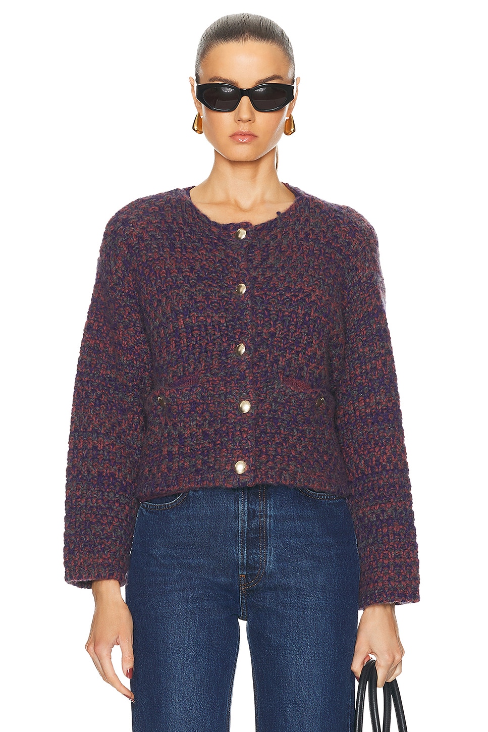 SABLYN CHARLENE CROPPED WELT POCKET CARDIGAN 