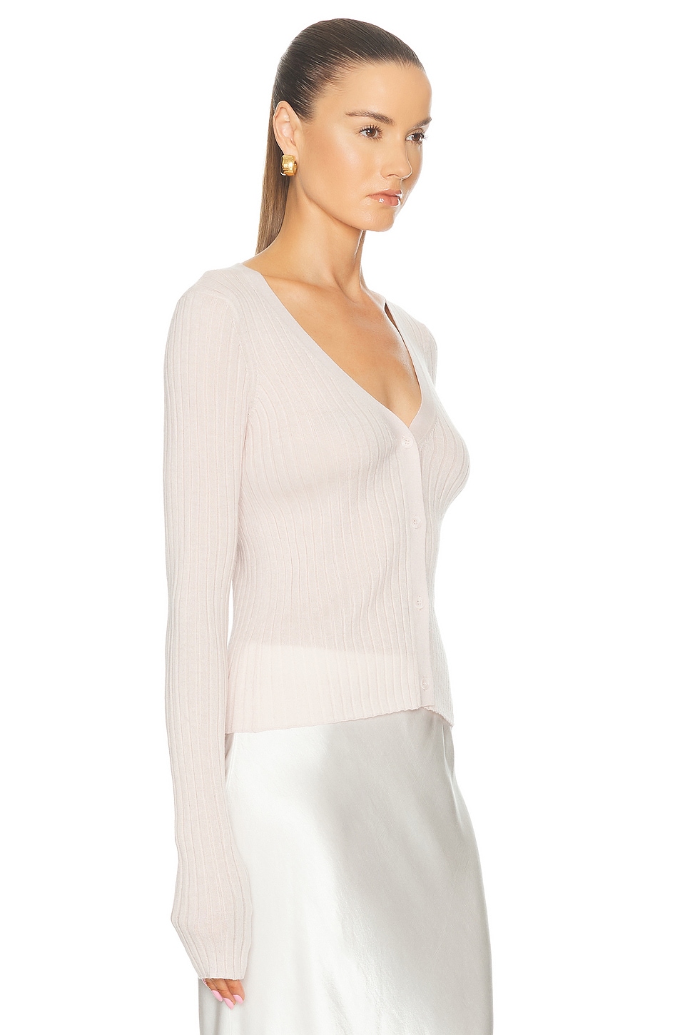 Shop Sablyn Liliana V-neck Cardigan In Mallow