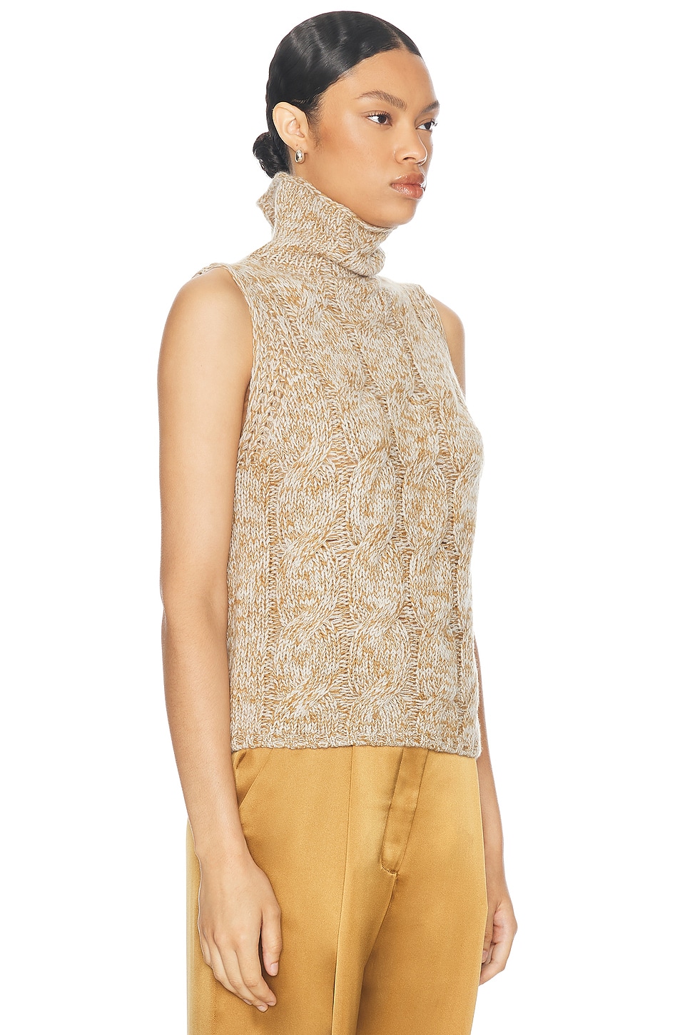 Shop Sablyn Saige Top In Marled Matte Gold