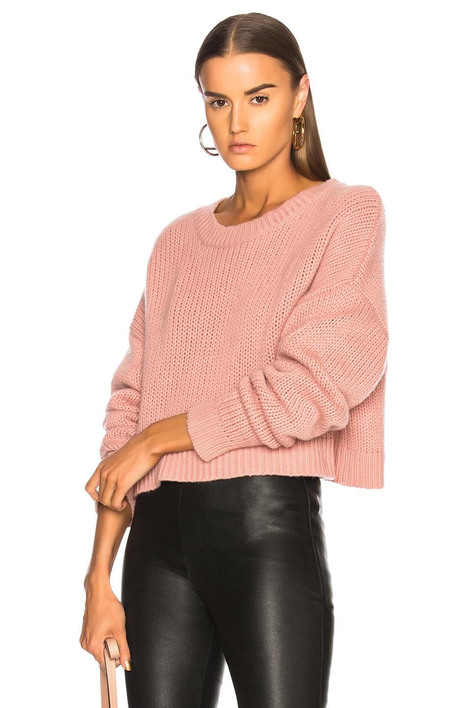 Image 1 of SABLYN Mercy Cropped Chunky Sweater in Clay