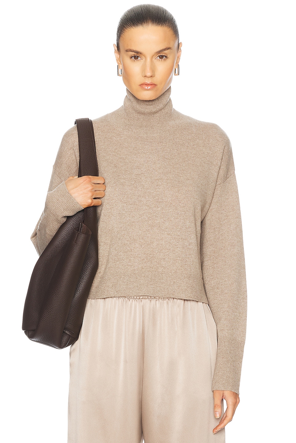 Sable Turtleneck Sweater in Beige