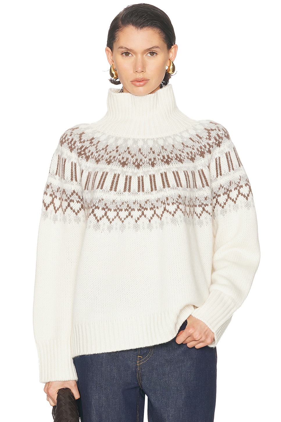 Sablyn Scottie Slouchy Mockneck Sweater In Multi