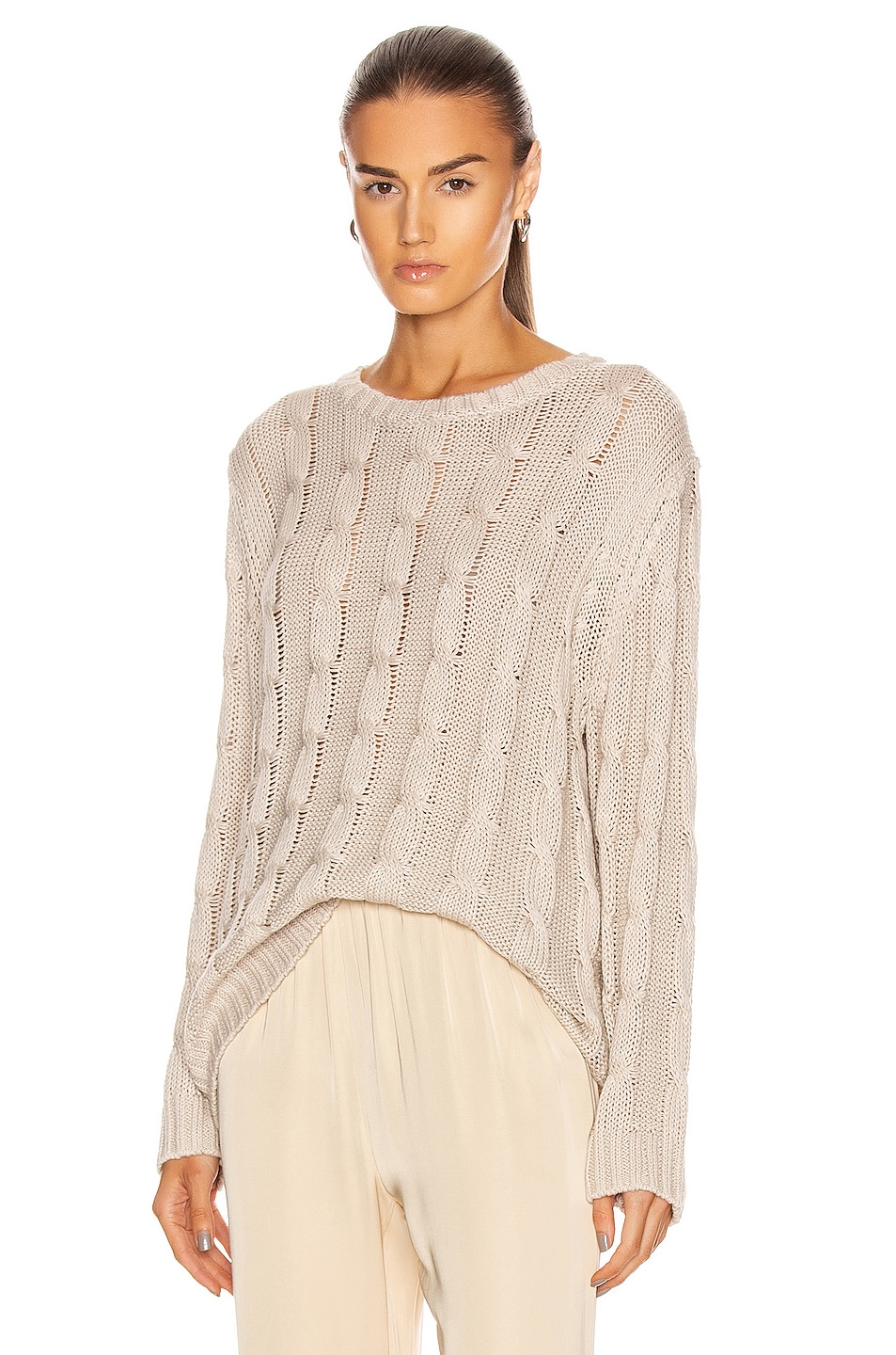 Image 1 of SABLYN Cassidy Long Sleeve Sweater in Fawn