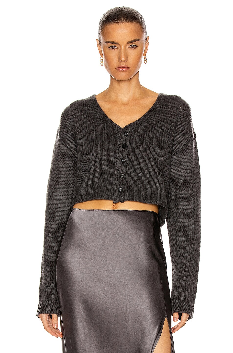 Image 1 of SABLYN Bianco Crop Sweater in Stone