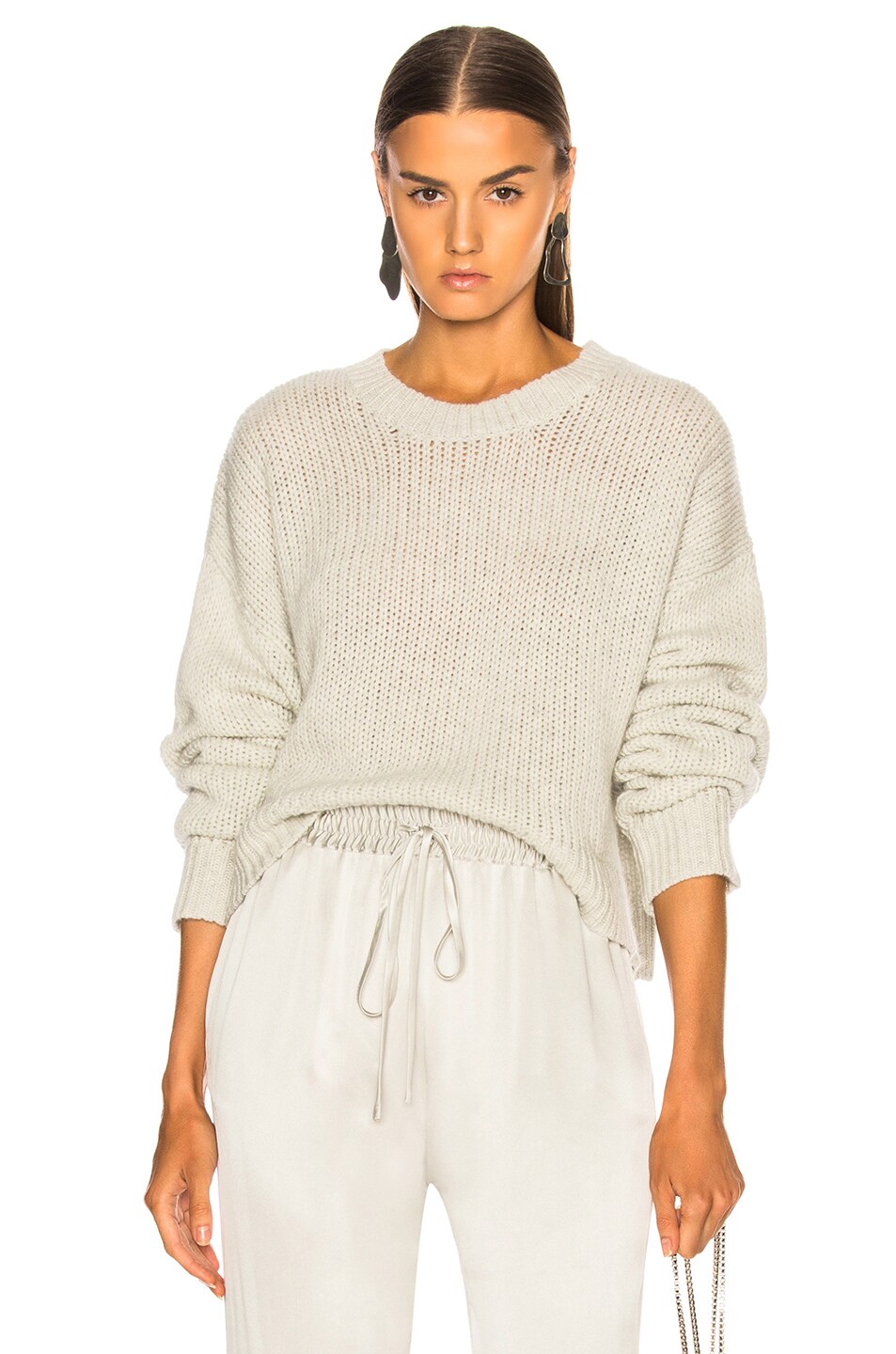 Image 1 of SABLYN Mercy Cropped Chunky Sweater in Blizzard