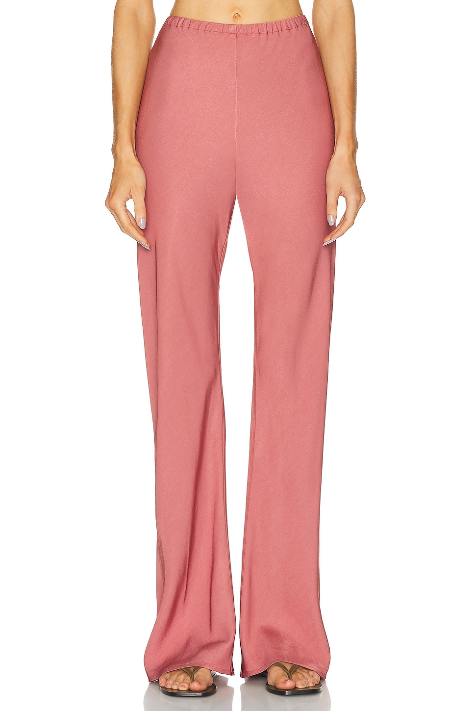 Rio Flared Bias Cut Pant in Rose