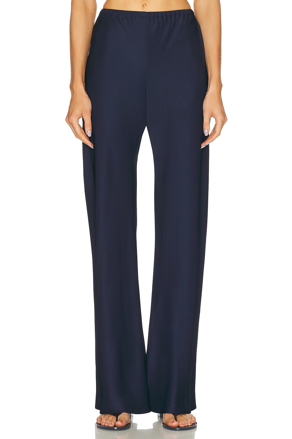 Rio Flared Bias Cut Pant in Navy