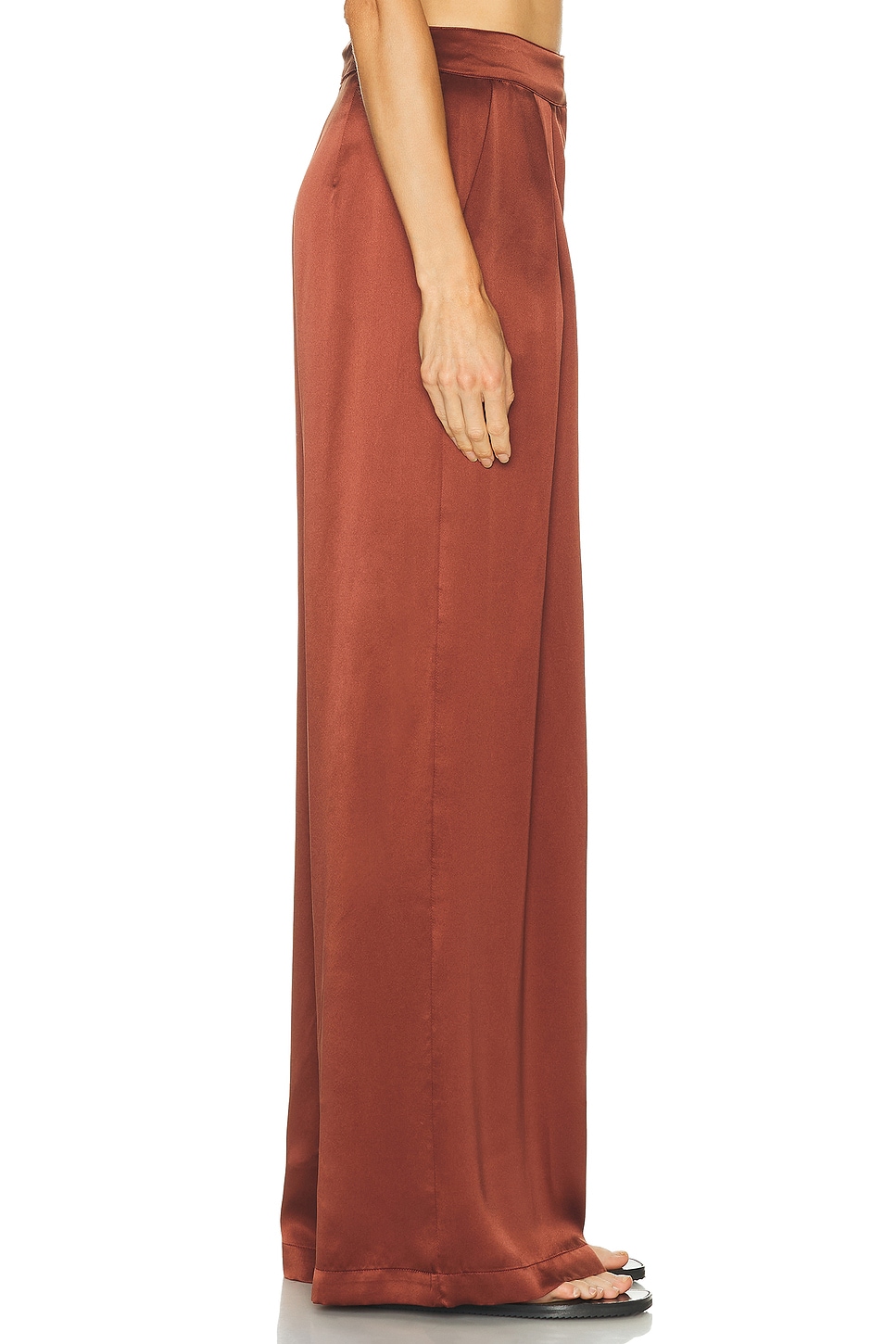 Sablyn Brooke High Rise Double Pleat Trouser In Brown