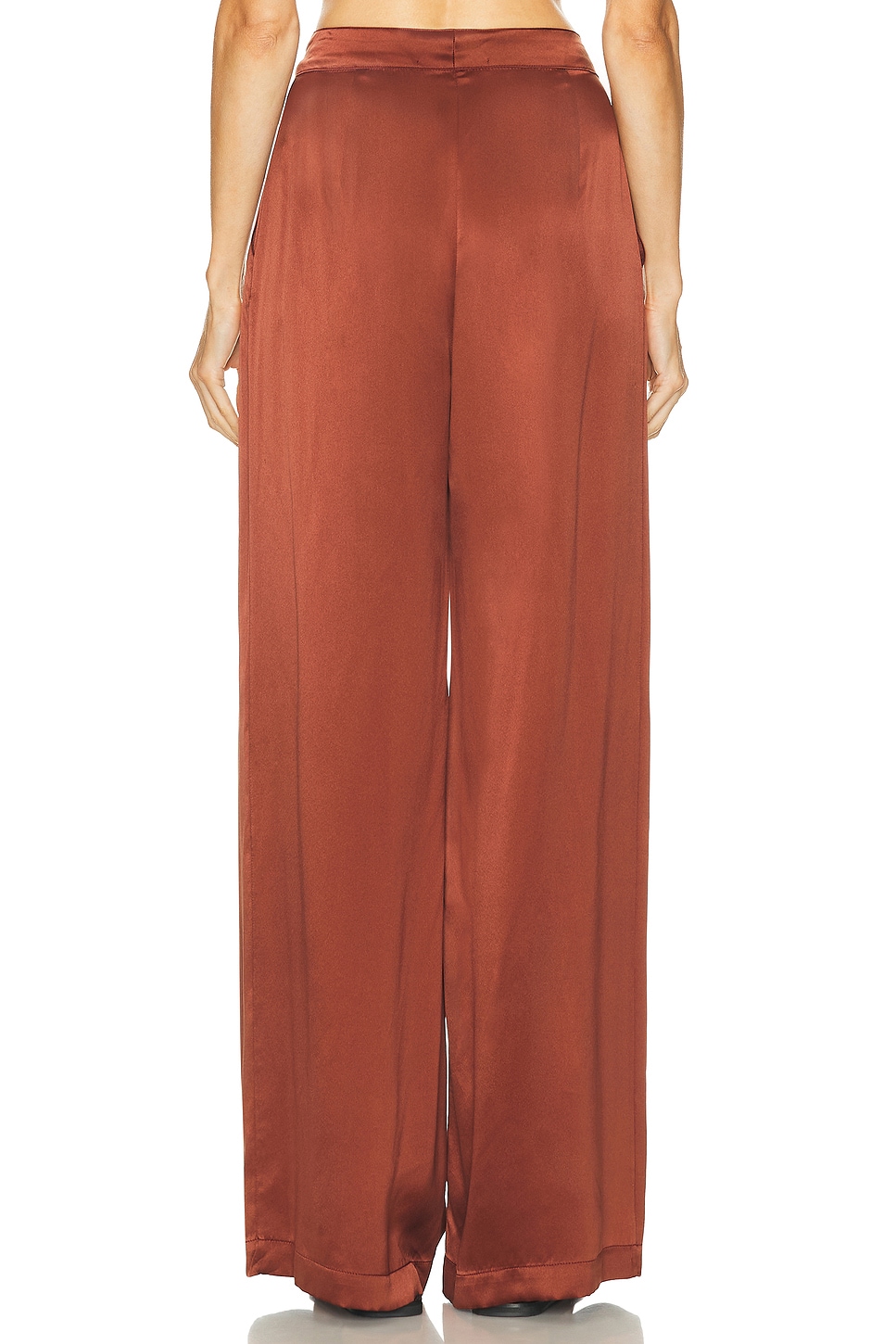 Image 4 of SABLYN Brooke High Rise Double Pleat Trouser in Mahogany