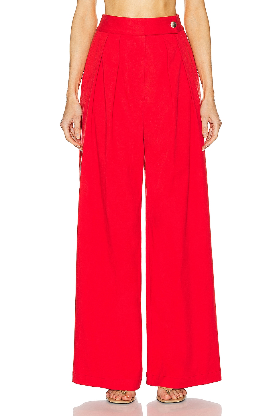Brooklyn Twill Pant in Red