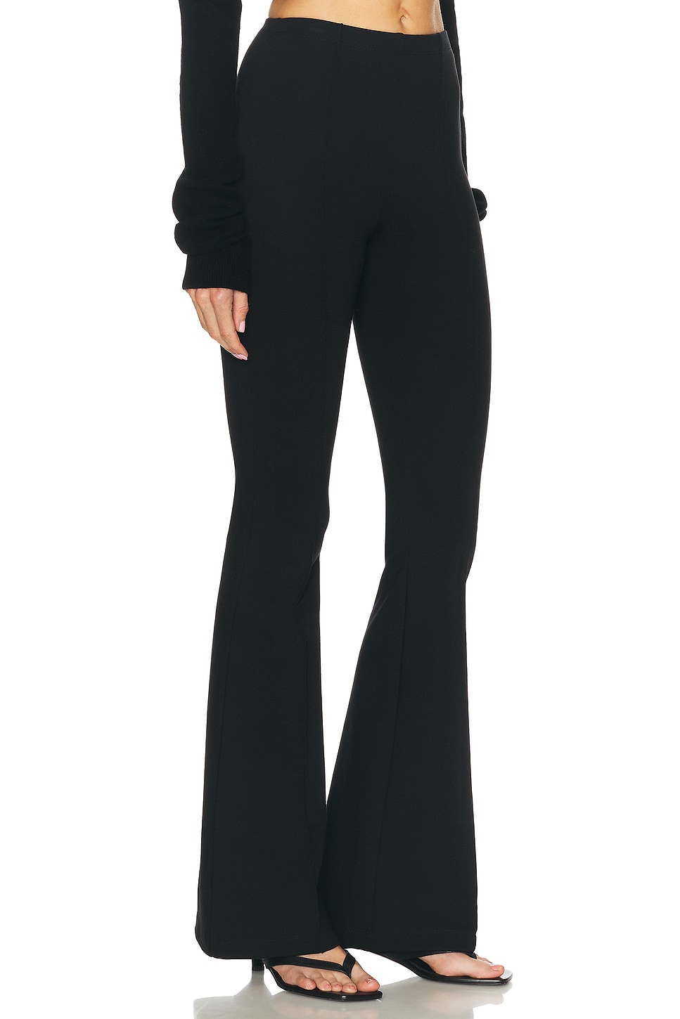 Shop Sablyn High Rise Pintuck Flare Pant In Black