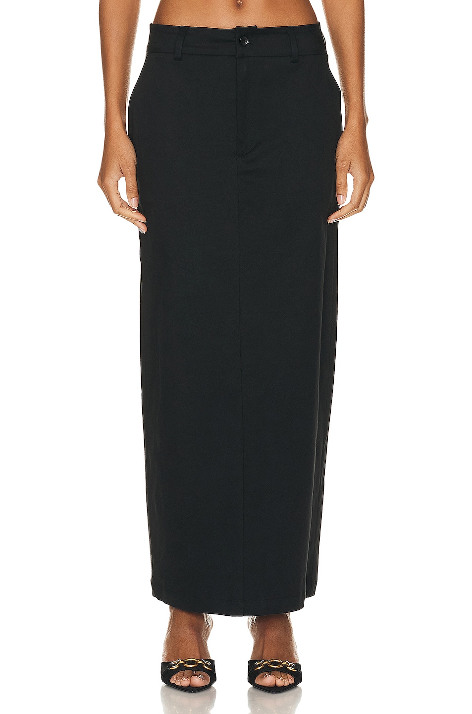 Image 1 of SABLYN Patricia Twill Skirt in Black