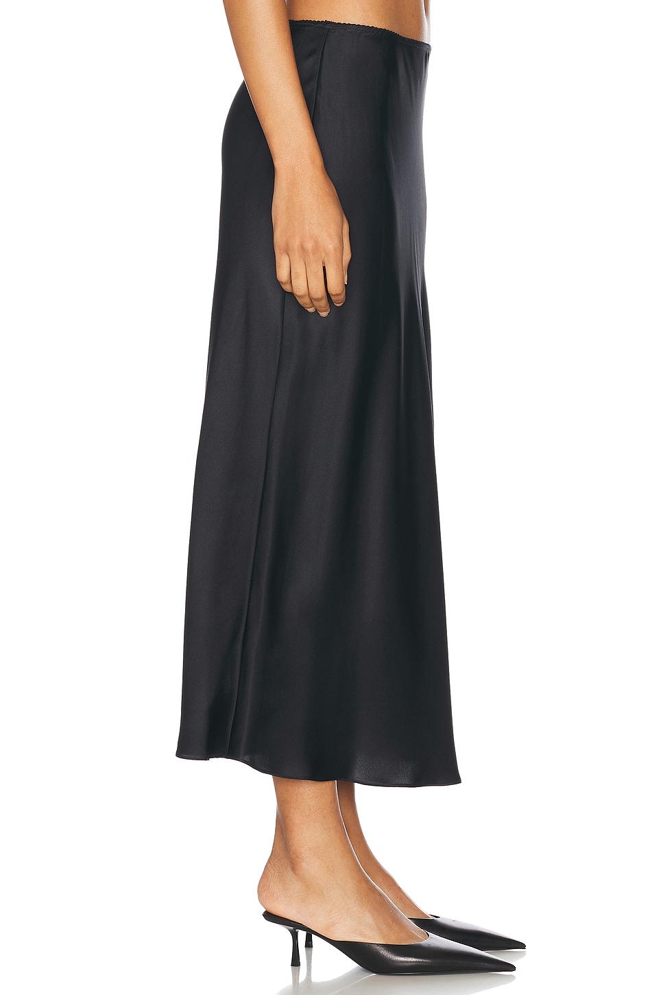 Miranda Scallop Trim Bias Cut Pull On Skirt - Thumbnail 3