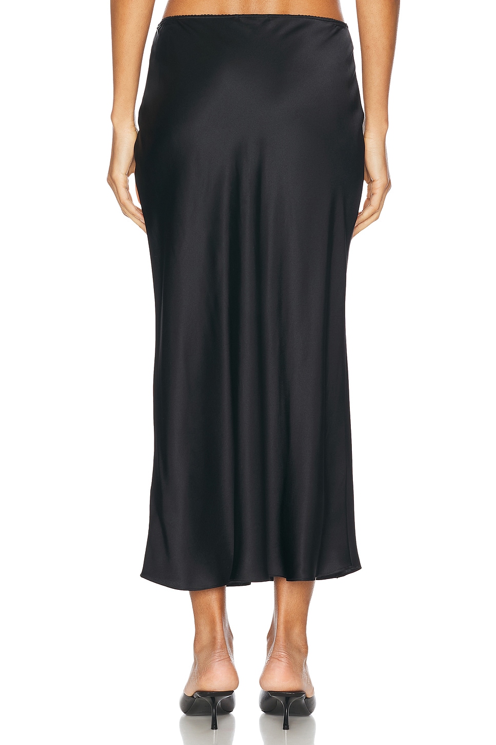Miranda Scallop Trim Bias Cut Pull On Skirt - Thumbnail 4