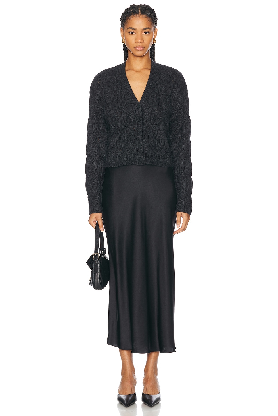 Miranda Scallop Trim Bias Cut Pull On Skirt - Thumbnail 5