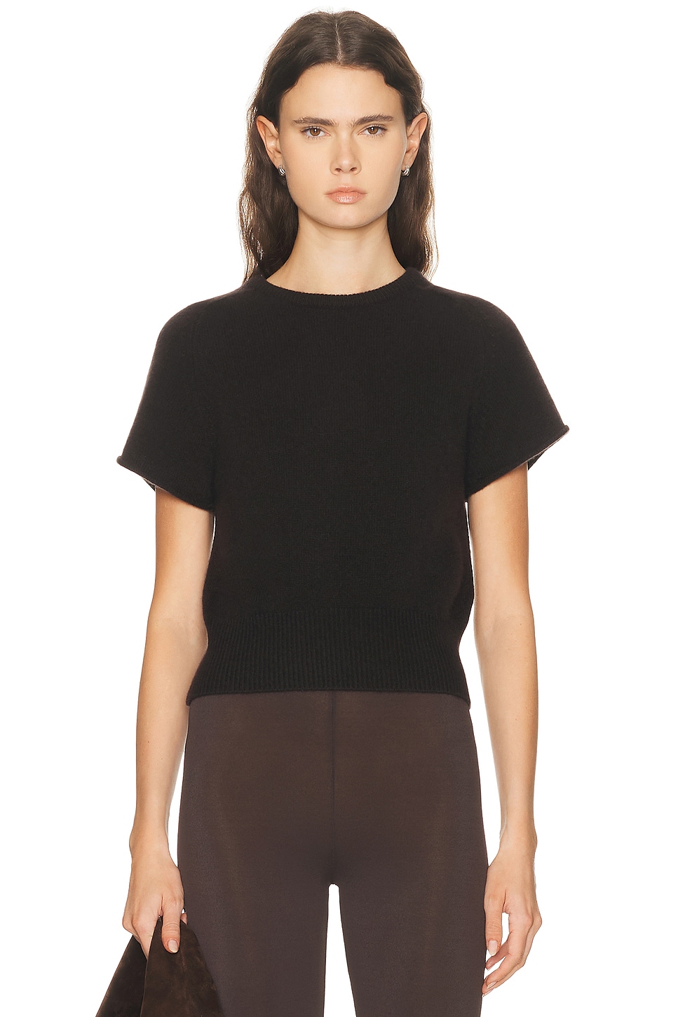Image 1 of SABLYN Jones Saddle Raglan Short Sleeve Top in Oak Tree
