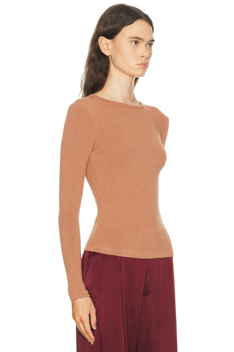 Sablyn Quincy Long Sleeve Fitted Crewneck Tee thumbnail