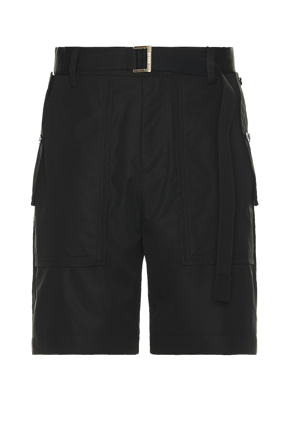 Image 1 of Sacai Thomas Mason Cotton Poplin Shorts in Black