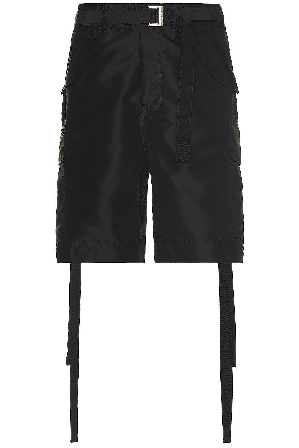 Image 1 of Sacai Nylon Twill Shorts in Black