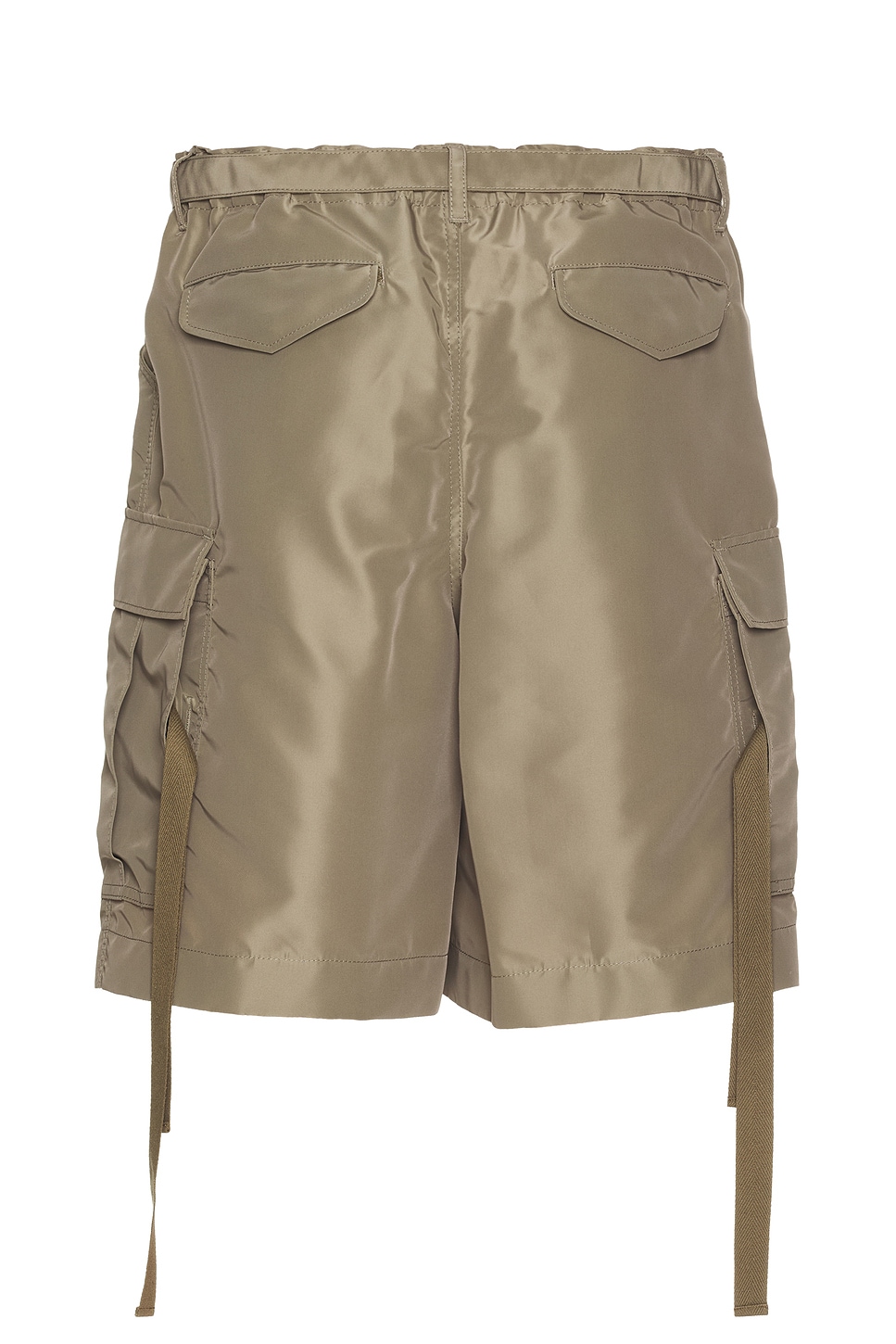Sacai Nylon Twill Shorts In Taupe