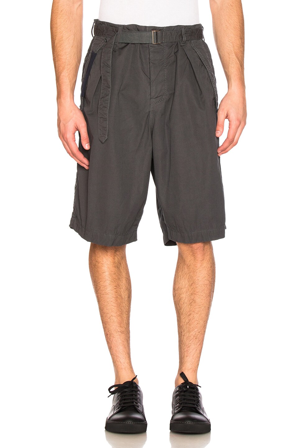 Image 1 of Sacai Overdyed Shorts in Grey