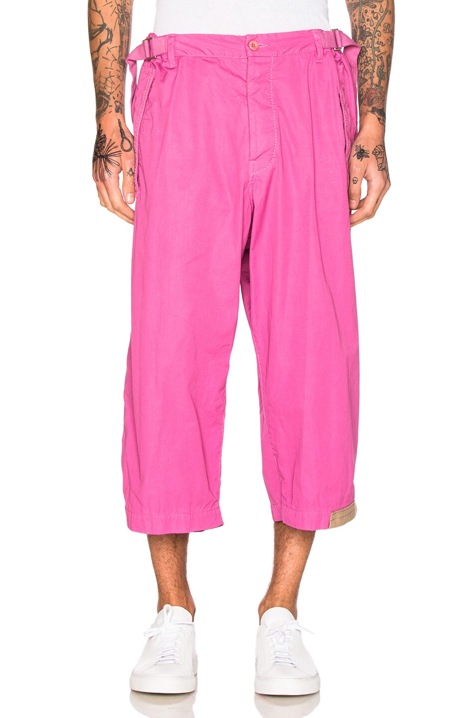 Image 1 of Sacai Overdyed Shorts in Pink