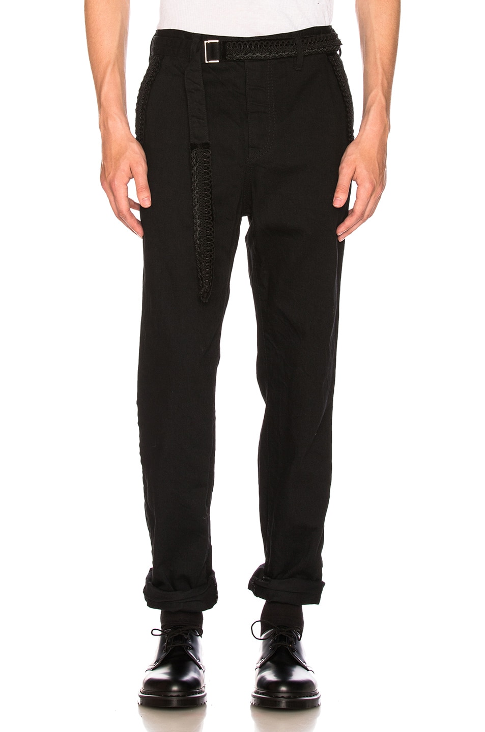 Image 1 of Sacai Denim Pants in Black