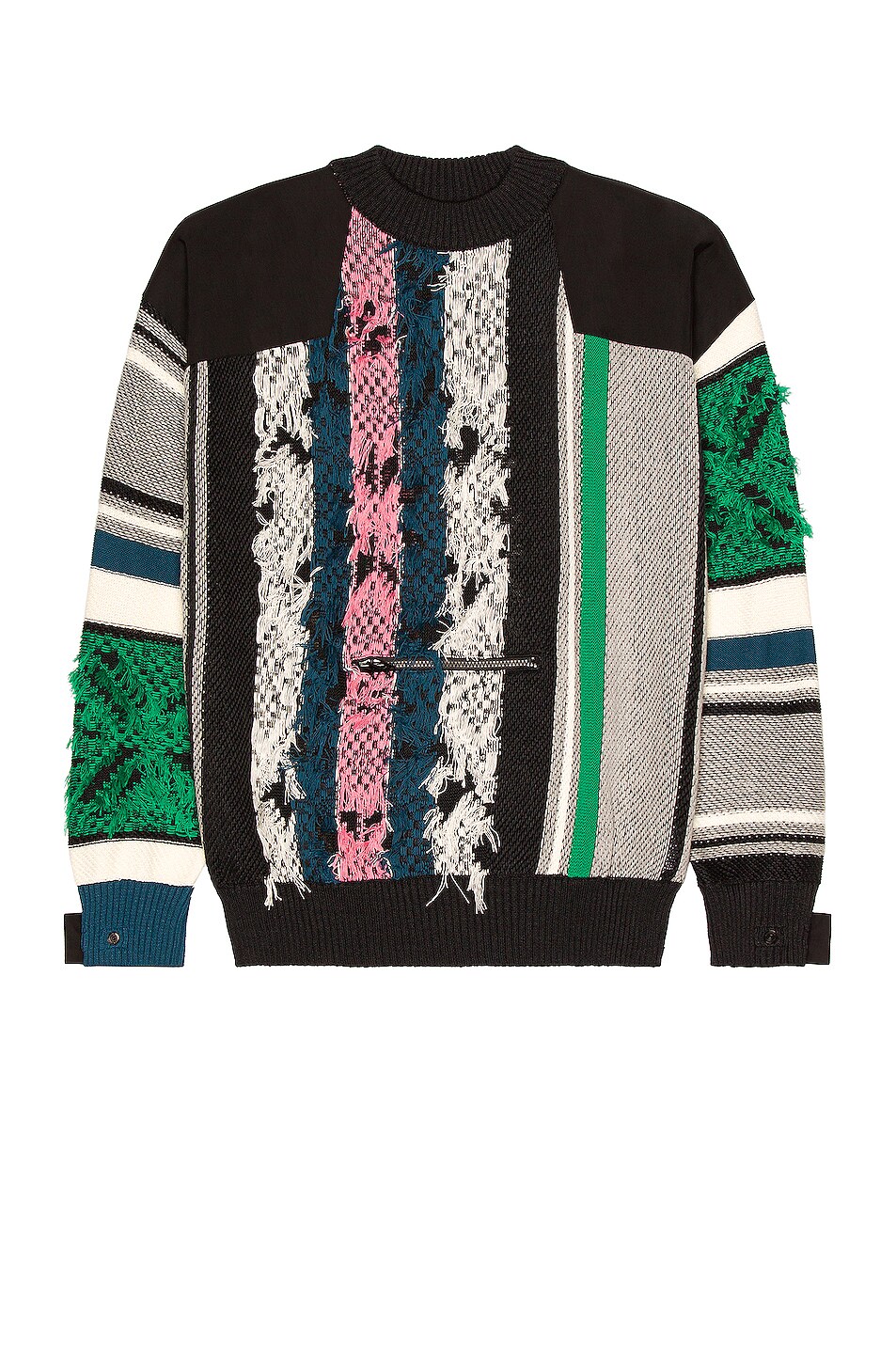 Image 1 of Sacai Rug Jacquard Knit Pullover in Multi