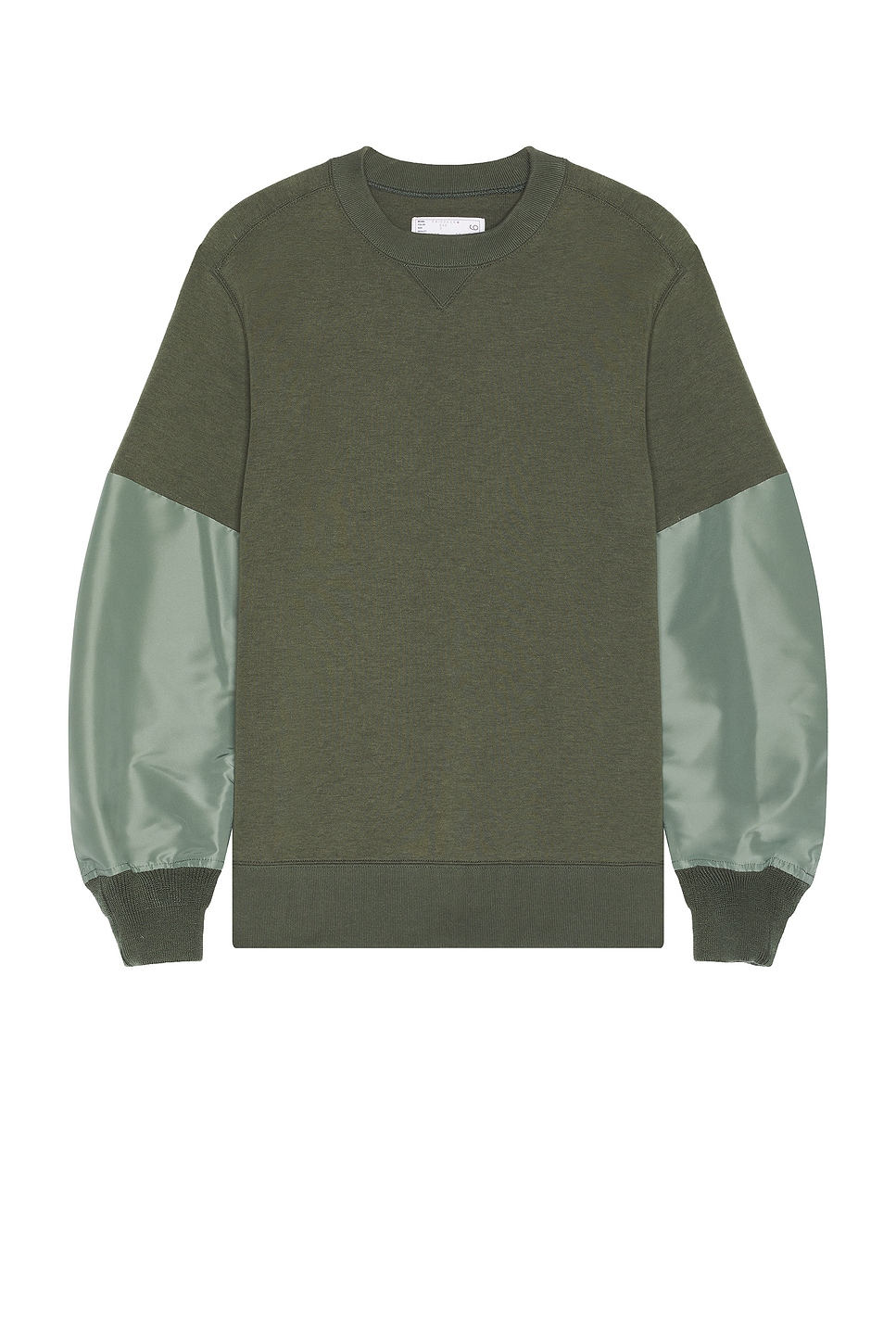 Image 1 of Sacai Nylon Twill & Sponge Sweat Pullover in B Khaki