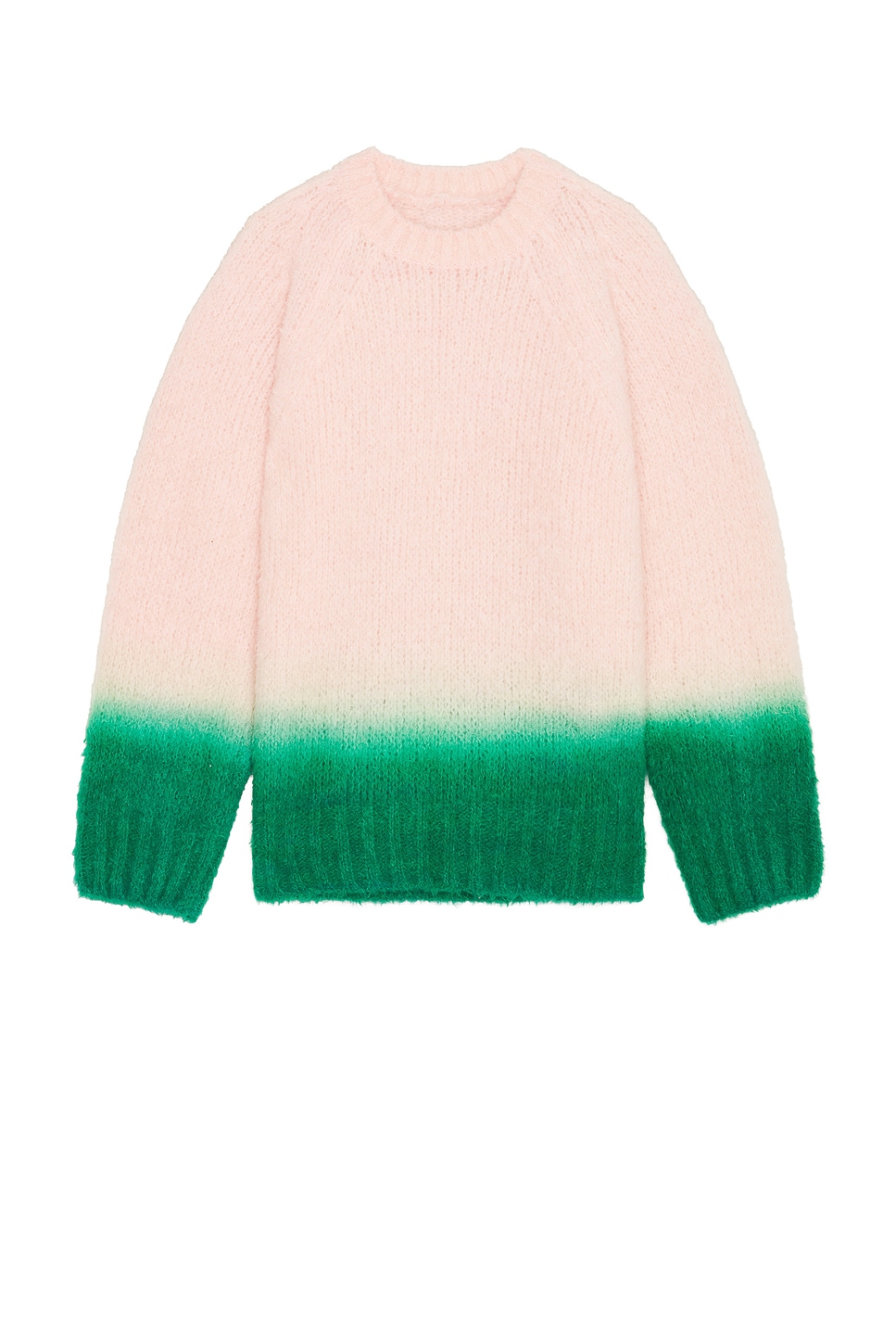 Image 1 of Sacai Gradation Knit Sweater in Pink & Green